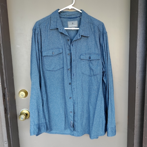 Men's Royal Robbins 100% Cotton Long Sleeve Button Up Shirt Blue - Picture 2 of 11